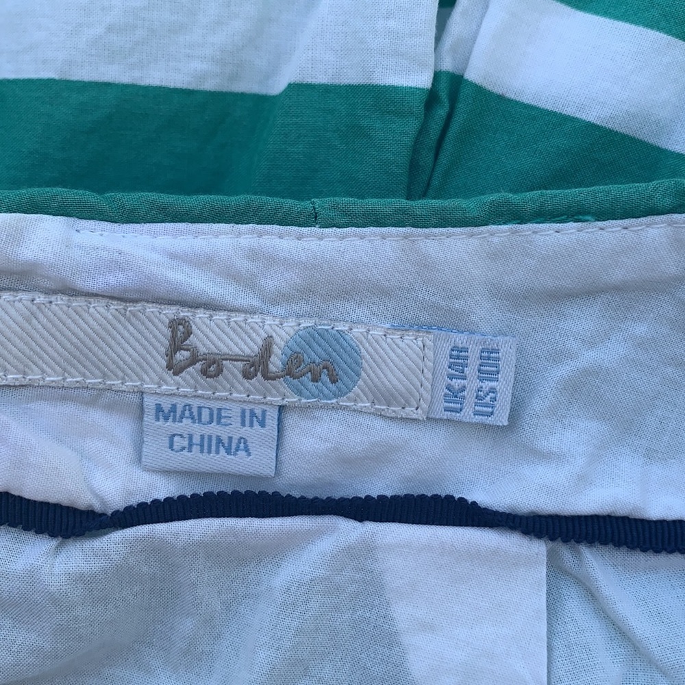 Boden - Long Cotton Pleated Skirt - 10 - Picture 4 of 6